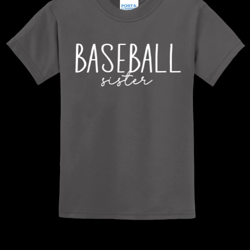 Baseball sister - script t-shirt
