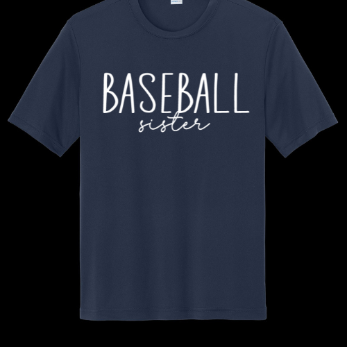 Baseball sister - script t-shirt
