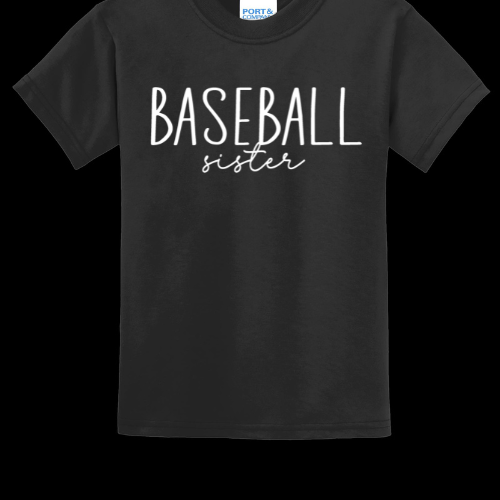 Baseball sister - script t-shirt