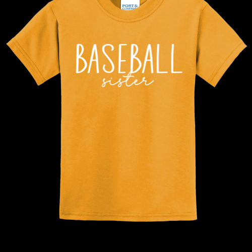 Baseball sister - script t-shirt