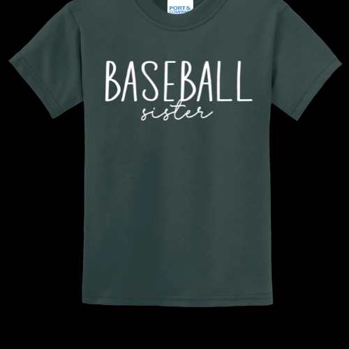 Baseball sister - script t-shirt