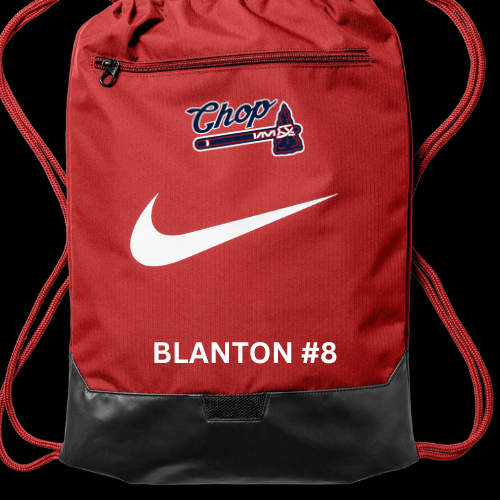 NIKE RED DRAWSTRING BAG WITH LOGO