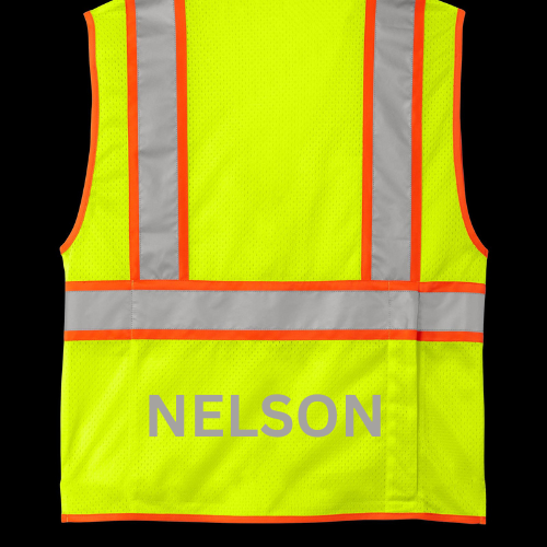CornerStone® ANSI 107 Class 2 Surveyor Zippered Two-Tone Vest