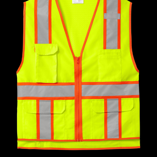 CornerStone® ANSI 107 Class 2 Surveyor Zippered Two-Tone Vest