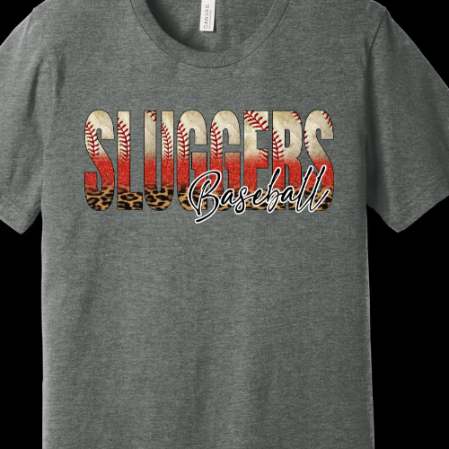 SLUGGERS LEOPARD DESIGN ADULT T-SHIRT