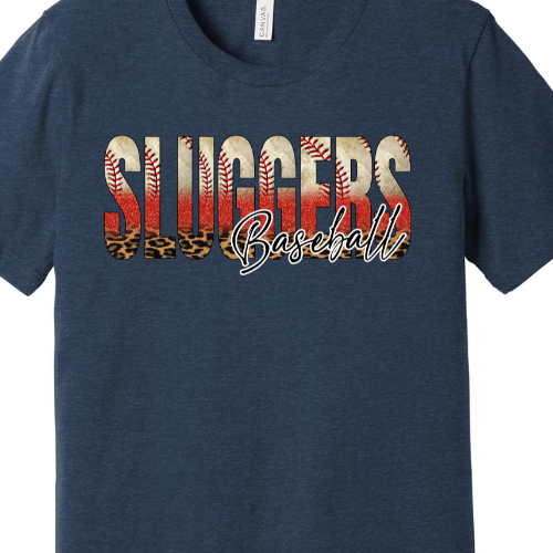 SLUGGERS LEOPARD DESIGN ADULT T-SHIRT