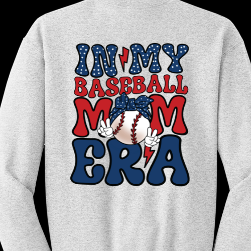 In My Baseball Mom Era Adult Crewneck Sweatshirt
