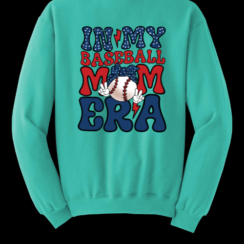 In My Baseball Mom Era Adult Crewneck Sweatshirt