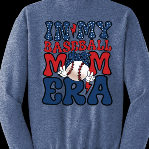 In My Baseball Mom Era Adult Crewneck Sweatshirt