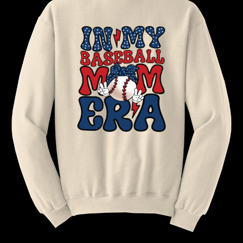 In My Baseball Mom Era Adult Crewneck Sweatshirt