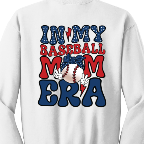 In My Baseball Mom Era Adult Crewneck Sweatshirt