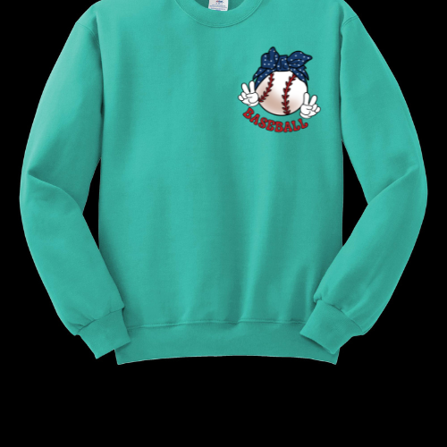 In My Baseball Mom Era Adult Crewneck Sweatshirt