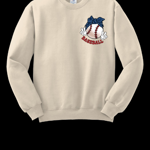 In My Baseball Mom Era Adult Crewneck Sweatshirt