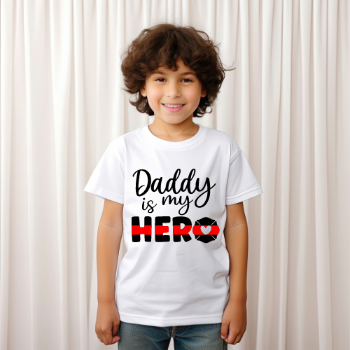 Daddy is my hero - Short Sleeve T-shirt