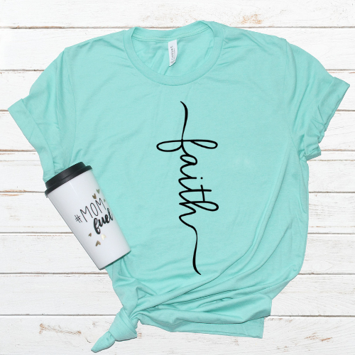 Faith t-shirt - vertical design (unisex fit)
