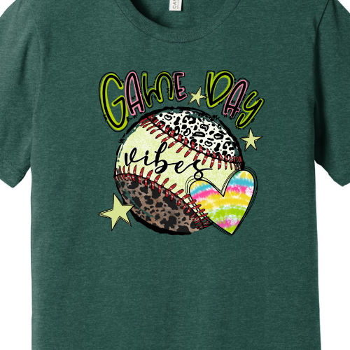 Game Day Vibes! Softball Adult T-Shirt