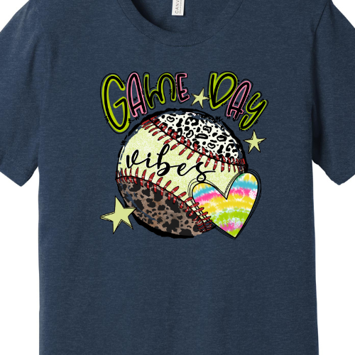Game Day Vibes! Softball Adult T-Shirt