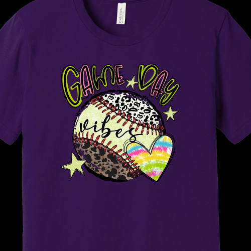 Game Day Vibes! Softball Adult T-Shirt