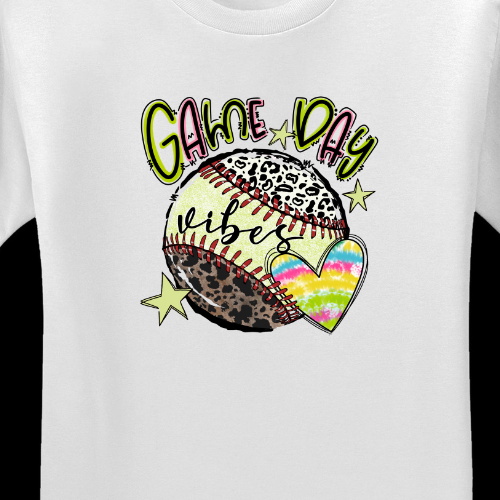 Game Day Vibes! Softball Adult T-Shirt
