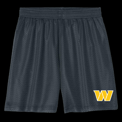 2025 CSA Red Football - Iron Grey Youth Mesh Shorts