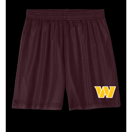 2025 CSA Red Football - Maroon Youth Mesh Shorts