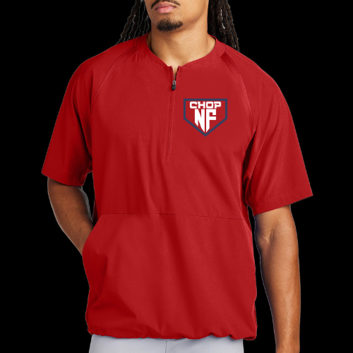 NF Chop Team Logo - Red 1/2 Zip Short Sleeve Jacket
