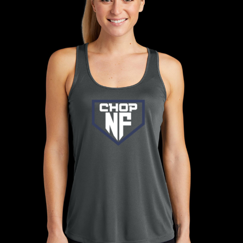 NF Chop Team Navy Logo: Dri-fit Ladies Racerback Tank