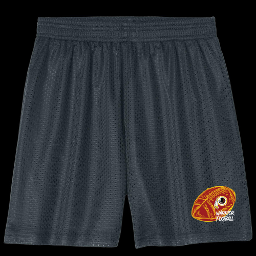 2025 CSA Red Football - Iron Grey Youth Mesh Shorts
