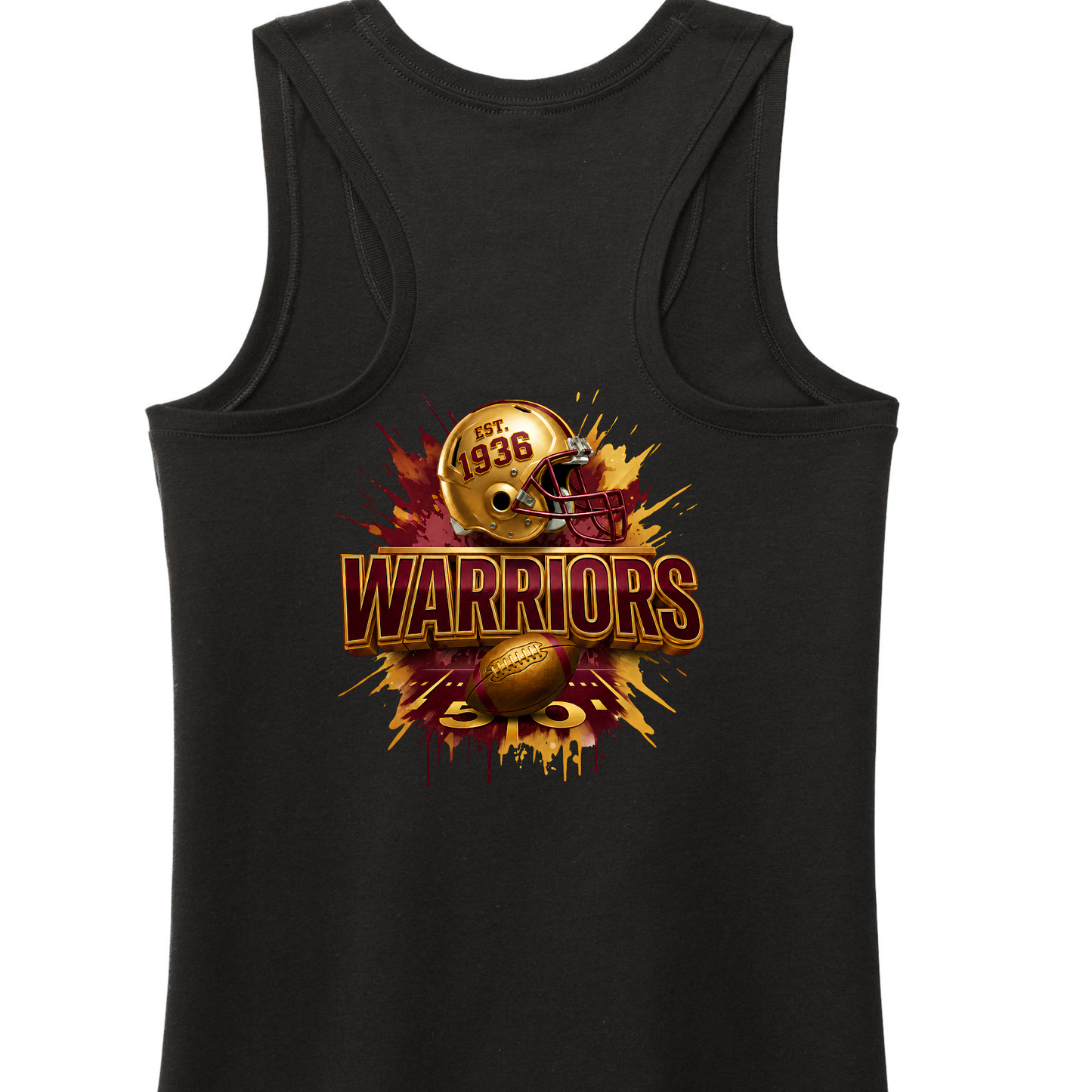 2026 Warriors Ladies Racerback Triblend Tank Tops