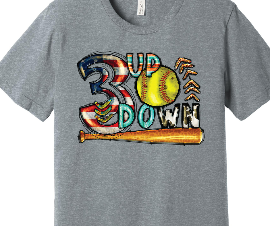 3 Up, 3 Down Adult T-shirt