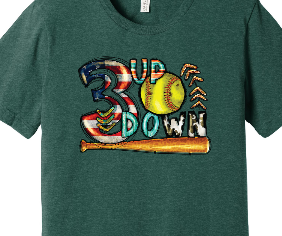 3 Up, 3 Down Adult T-shirt
