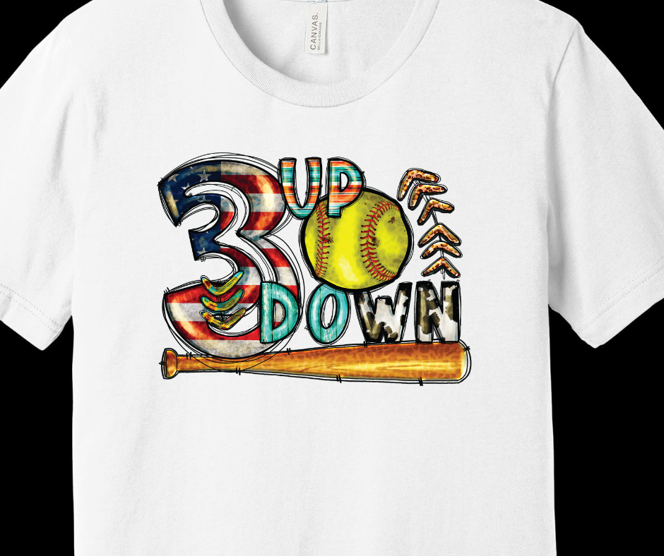 3 Up, 3 Down Adult T-shirt
