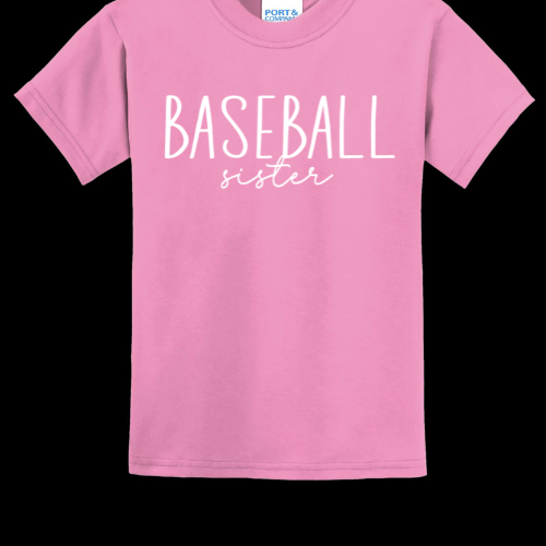 Baseball sister - script t-shirt