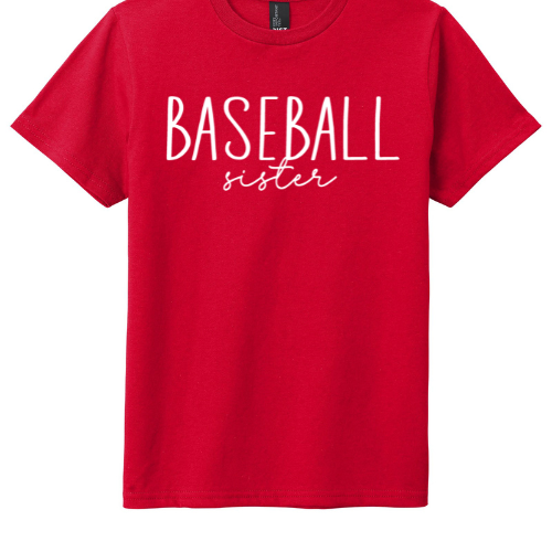 Baseball sister - script t-shirt