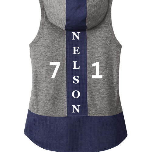 Fear the Chop Logo - Ladies Two-toned Sleeveless Dri-fit hoodie