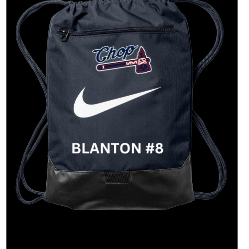 NIKE NAVY DRAWSTRING BAG WITH LOGO
