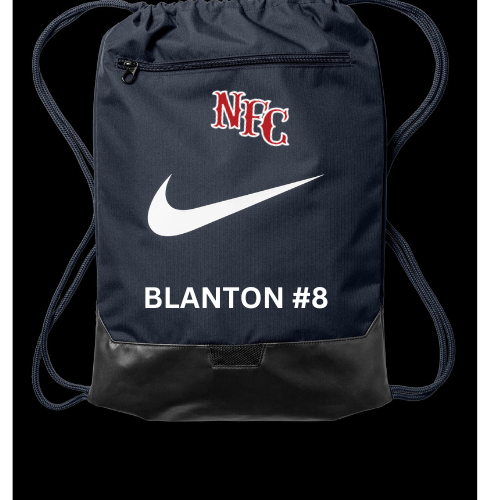 NIKE NAVY DRAWSTRING BAG WITH LOGO