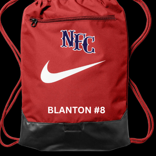 NIKE RED DRAWSTRING BAG WITH LOGO