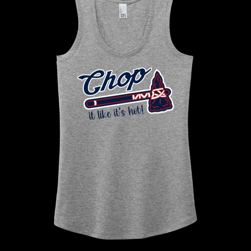 Chop it Like It's Hot Logo: Triblend Ladies Racerback Tank