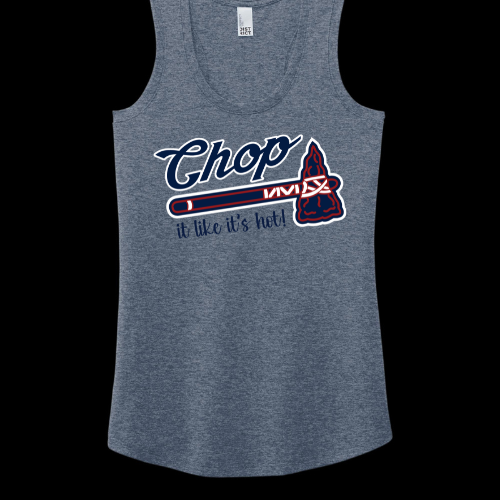 Chop it Like It's Hot Logo: Triblend Ladies Racerback Tank