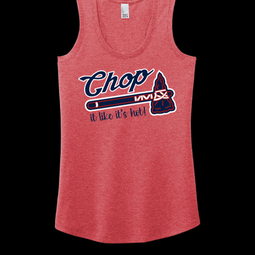 Chop it Like It's Hot Logo: Triblend Ladies Racerback Tank