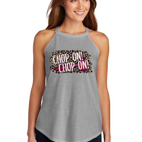 Chop On! Leopard Logo: Rocker Tank