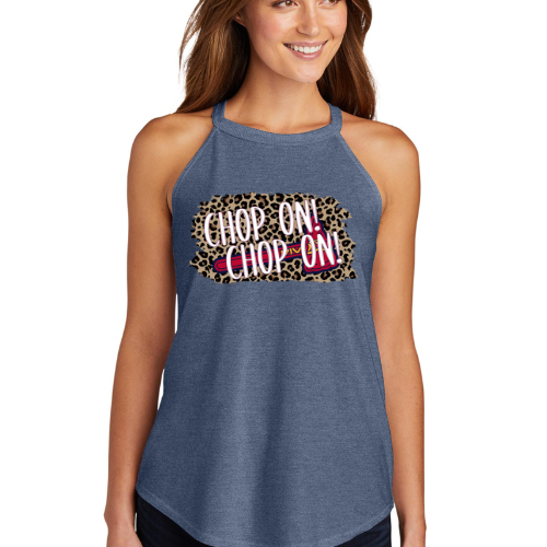 Chop On! Leopard Logo: Rocker Tank