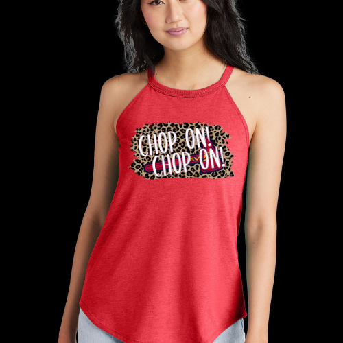 Chop On! Leopard Logo: Rocker Tank