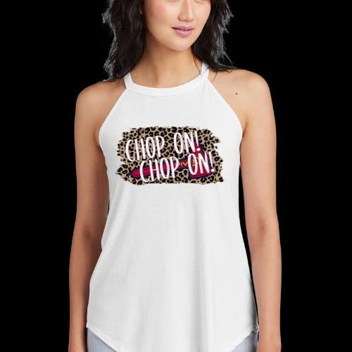 Chop On! Leopard Logo: Rocker Tank