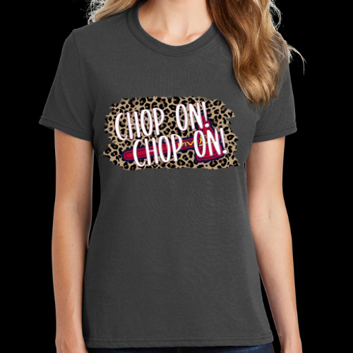 Chop On! Leopard Design Ladies T-shirt