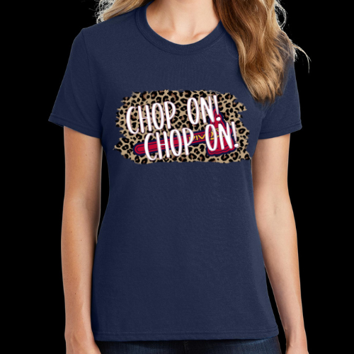 Chop On! Leopard Design Ladies T-shirt