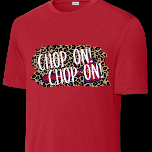 Chop On! Leopard Design Ladies T-shirt