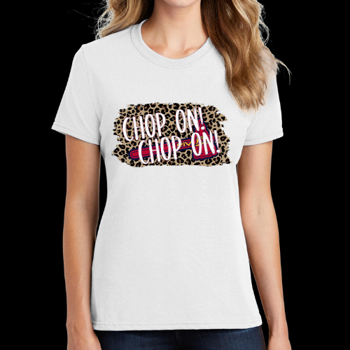 Chop On! Leopard Design Ladies T-shirt