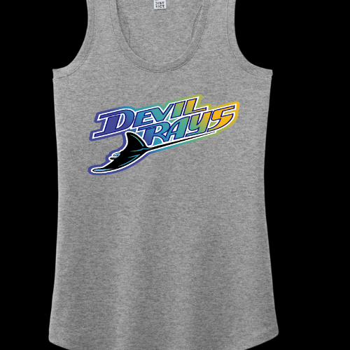 Devil Rays Triblend Ladies Racerback Tank
